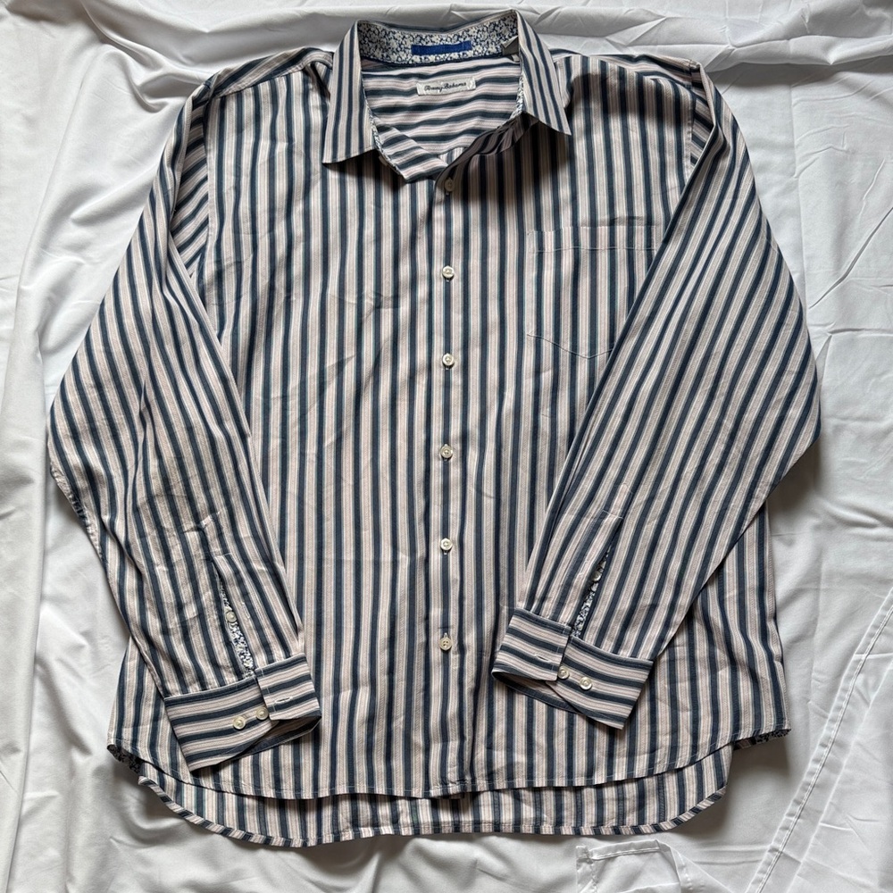 Tommy Bahama Striped Men's Shirt Size XXL